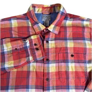L.L. Bean Men's L Tall Beanflex All Season Flannel Long Sleeve Traditional Fit